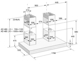 Вытяжка Гаггенау AW 480-180 фото 4 в Краснодаре Вытяжка Gaggenau AW 480-180 фото 4 в Краснодаре
