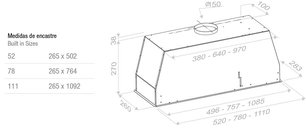 Встраиваемая вытяжка Пандо NCR/52 IX-CR.BLANCO V.850 SEC фото 3 в Краснодаре Встраиваемая вытяжка Pando NCR/52 IX-CR.BLANCO V.850 SEC фото 3 в Краснодаре