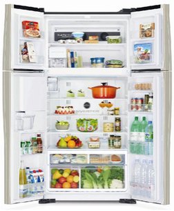 Холодильник Хитачи R-W722FPU1X GBK черное стекло фото 2 в Краснодаре Холодильник Hitachi R-W722FPU1X GBK черное стекло фото 2 в Краснодаре