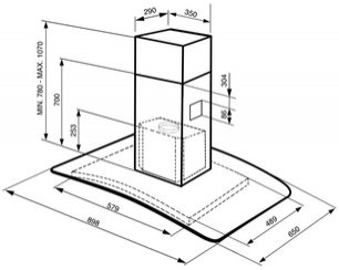 Вытяжка Смег KIV90X-1 фото 4 в Краснодаре Вытяжка Smeg KIV90X-1 фото 4 в Краснодаре