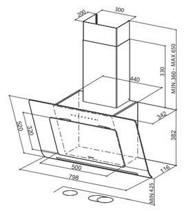 Вытяжка Фабер INFINITY BK A80 фото 2 в Краснодаре Вытяжка Faber INFINITY BK A80 фото 2 в Краснодаре