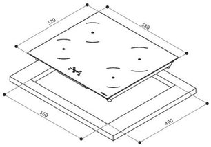 Варочная панель Фабер FBH 64 BK фото 3 в Краснодаре Варочная панель Faber FBH 64 BK фото 3 в Краснодаре