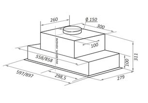 Встраиваемая кухонная вытяжка MAUNFELD Fantasy Light 60 бежевый фото 4 в Краснодаре