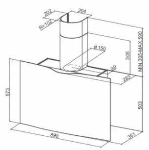 Вытяжка Фабер VEIL BK A90 фото 3 в Краснодаре Вытяжка Faber VEIL BK A90 фото 3 в Краснодаре