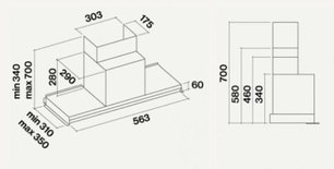Вытяжка Фалмек Design VIRGOLA BLACK 60 (600) фото 4 в Краснодаре Вытяжка Falmec Design VIRGOLA BLACK 60 (600) фото 4 в Краснодаре