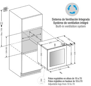 Встраиваемый винный шкаф Пандо PVMAVP 60-25CRL фото 3 в Краснодаре Встраиваемый винный шкаф Pando PVMAVP 60-25CRL фото 3 в Краснодаре