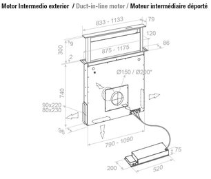 Встраиваемая в столешницу вытяжка Пандо E-320/90 INOX V.950 SEC фото 4 в Краснодаре Встраиваемая в столешницу вытяжка Pando E-320/90 INOX V.950 SEC фото 4 в Краснодаре