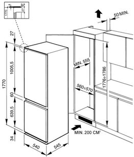 Холодильник Смег CR3362P1 фото 2 в Краснодаре Холодильник Smeg CR3362P1 фото 2 в Краснодаре