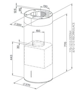 Вытяжка Фабер CYLINDRA ISOLA GLOSS  EG10 W A37 фото 2 в Краснодаре Вытяжка Faber CYLINDRA ISOLA GLOSS  EG10 W A37 фото 2 в Краснодаре