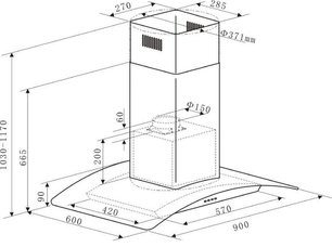 Кухонная вытяжка MAUNFELD Ancona PlusA Isla 90 нержавеющая сталь\прозрачное стекло фото 3 в Краснодаре Кухонная вытяжка MAUNFELD Ancona PlusA Isla 90 нержавеющая сталь\прозрачное стекло фото 3 в Краснодаре
