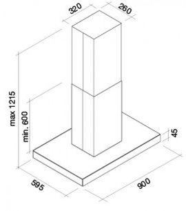 Вытяжка Фалмек Luce 90 Glass Black island фото 2 в Краснодаре Вытяжка Falmec Luce 90 Glass Black island фото 2 в Краснодаре