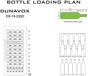 Винный шкаф Дунавокс DX-74.230DW фото 4 в Краснодаре Винный шкаф Dunavox DX-74.230DW фото 4 в Краснодаре