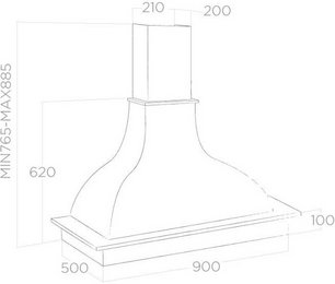 Вытяжка Elica MEMPHIS WH/A/90 FRASSINO фото 2 в Краснодаре