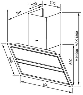 Вытяжка Смег KCVB9B фото 2 в Краснодаре Вытяжка Smeg KCVB9B фото 2 в Краснодаре