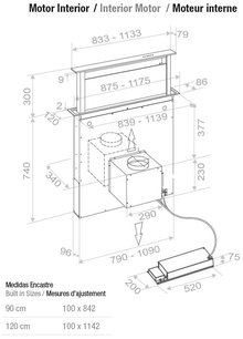 Встраиваемая в столешницу вытяжка Пандо E-320/90 IX-CR.TOUCH V.1200 фото 4 в Краснодаре Встраиваемая в столешницу вытяжка Pando E-320/90 IX-CR.TOUCH V.1200 фото 4 в Краснодаре