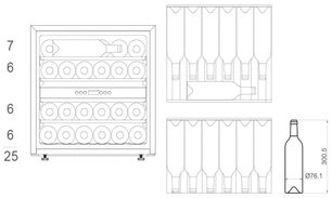Встраиваемый винный шкаф Пандо PVMAVP 60-25CRR фото 3 в Краснодаре Встраиваемый винный шкаф Pando PVMAVP 60-25CRR фото 3 в Краснодаре