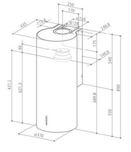 Вытяжка Фабер Eclipse EG8 X A37 фото 2 в Краснодаре Вытяжка Faber Eclipse EG8 X A37 фото 2 в Краснодаре