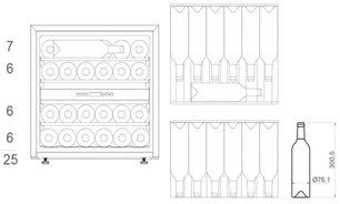 Встраиваемый винный шкаф Пандо PVMAVP 60-25XR фото 3 в Краснодаре Встраиваемый винный шкаф Pando PVMAVP 60-25XR фото 3 в Краснодаре