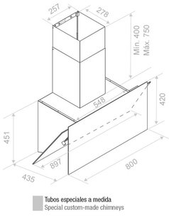 Вытяжка Пандо P-730/90 CR NE+BL V. 850 SEC фото 3 в Краснодаре Вытяжка Pando P-730/90 CR NE+BL V. 850 SEC фото 3 в Краснодаре