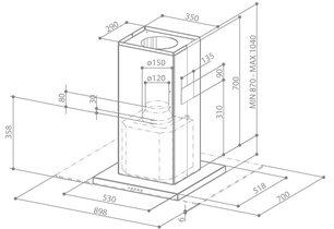 Вытяжка Фабер Glassy Isola/SP EG8 X/V A90 фото 3 в Краснодаре Вытяжка Faber Glassy Isola/SP EG8 X/V A90 фото 3 в Краснодаре