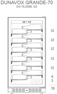 Винный шкаф Дунавокс DX-70.258SS фото 2 в Краснодаре Винный шкаф Dunavox DX-70.258SS фото 2 в Краснодаре