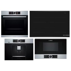 Bosch (варочная панель PXY875DW4E + духовой шкаф HSG636ES1 + микроволновая печь BFR634GS1 + кофемашина CTL636ES6) фото в Краснодаре Bosch (варочная панель PXY875DW4E + духовой шкаф HSG636ES1 + микроволновая печь BFR634GS1 + кофемашина CTL636ES6) фото в Краснодаре