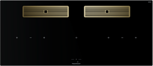 Индукционная варочная поверхность с вытяжкой Kuppersbusch KMI 12850.0 SR-S Gold фото в Краснодаре