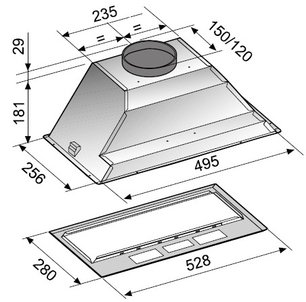Встраиваемая вытяжка Korting KHI 6410 X фото 2 в Краснодаре