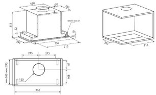 Встраиваемая вытяжка Krona SELINA 900 PRM INOX 3P фото 2 в Краснодаре Встраиваемая вытяжка Krona SELINA 900 PRM INOX 3P фото 2 в Краснодаре