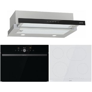 Gorenje (варочная панель ECT643WCSC + духовой шкаф BCM4547DG + вытяжка TH64E3SGB) фото в Краснодаре Gorenje (варочная панель ECT643WCSC + духовой шкаф BCM4547DG + вытяжка TH64E3SGB) фото в Краснодаре