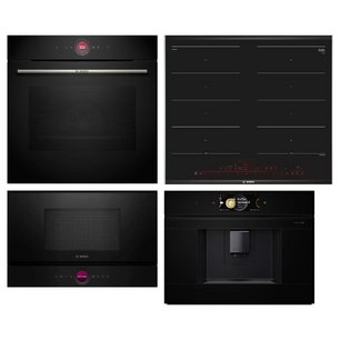 Bosch (варочная панель PXX675DV1E + духовой шкаф HBG7722B1 + микроволновая печь BFR7221B1 + кофемашина CTL9181B0) фото в Краснодаре Bosch (варочная панель PXX675DV1E + духовой шкаф HBG7722B1 + микроволновая печь BFR7221B1 + кофемашина CTL9181B0) фото в Краснодаре