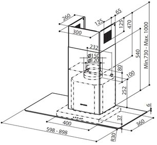 Вытяжка Фабер Fit HFH X/V F90 фото 2 в Краснодаре Вытяжка Faber Fit HFH X/V F90 фото 2 в Краснодаре