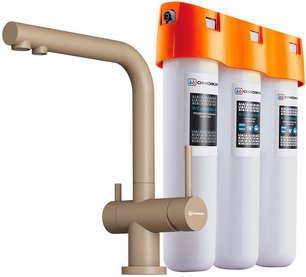 Комплект смесителя Omoikiri NAGANO CA-P + PURE DROP LITE фото