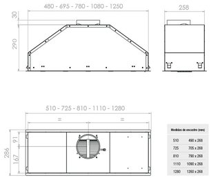 Встраиваемая вытяжка Pando GTI/810 INOX V.850 SEC фото 4 в Краснодаре