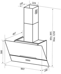Вытяжка Зигмунд Штайн K 142.9 W фото 4 в Краснодаре Вытяжка Zigmund Shtain K 142.9 W фото 4 в Краснодаре