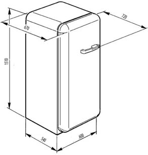 Холодильник Смег FAB28LG1 фото 4 в Краснодаре Холодильник Smeg FAB28LG1 фото 4 в Краснодаре