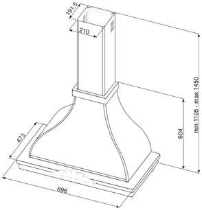 Вытяжка Smeg KCM900PO фото 2 в Краснодаре