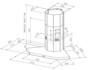 Вытяжка Фабер Stilo Angolo/SP EG8 X A100 фото 4 в Краснодаре Вытяжка Faber Stilo Angolo/SP EG8 X A100 фото 4 в Краснодаре