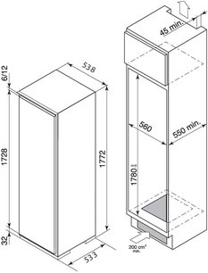 Встраиваемый однокамерный холодильник De Dietrich DRS 635 JE фото 2 в Краснодаре