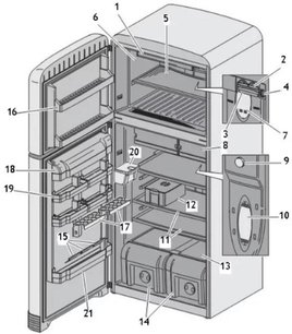 Холодильник Смег FAB50BS фото 4 в Краснодаре Холодильник Smeg FAB50BS фото 4 в Краснодаре