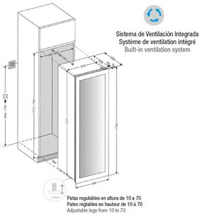 Встраиваемый винный шкаф Pando PVMAVP 178-112CRL фото 3 в Краснодаре