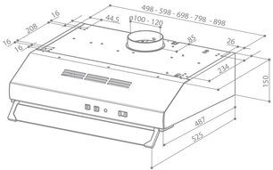 Вытяжка Фабер 741 BASE X A50 фото 2 в Краснодаре Вытяжка Faber 741 BASE X A50 фото 2 в Краснодаре