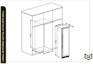 Винный шкаф MV110-KST2 Slim Italian walnut  фото 3 в Краснодаре Винный шкаф MV110-KST2 Slim Italian walnut  фото 3 в Краснодаре
