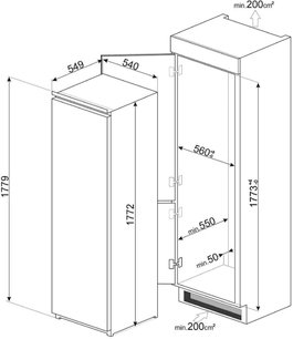 Встраиваемая морозильная камера Смег S8F174NE фото 4 в Краснодаре Встраиваемая морозильная камера Smeg S8F174NE фото 4 в Краснодаре