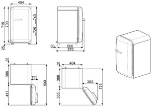 Мини-бар Смег FAB5LPG3 фото 2 в Краснодаре Мини-бар Smeg FAB5LPG3 фото 2 в Краснодаре