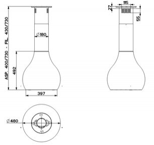Настенная вытяжка Фабер Drop EG8 WP A48 фото 3 в Краснодаре Настенная вытяжка Faber Drop EG8 WP A48 фото 3 в Краснодаре