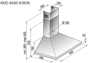 Вытяжка Кертинг KHC 6430 X фото 2 в Краснодаре Вытяжка Korting KHC 6430 X фото 2 в Краснодаре