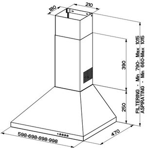 Вытяжка Фабер STRIP SMART PB X A60 фото 4 в Краснодаре Вытяжка Faber STRIP SMART PB X A60 фото 4 в Краснодаре