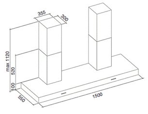 Вытяжка Фалмек Horizon 150 ix (2x800) фото 3 в Краснодаре Вытяжка Falmec Horizon 150 ix (2x800) фото 3 в Краснодаре