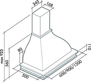 Вытяжка Фалмек Iris Piastrelata 120 (600) S мореный дуб фото 4 в Краснодаре Вытяжка Falmec Iris Piastrelata 120 (600) S мореный дуб фото 4 в Краснодаре